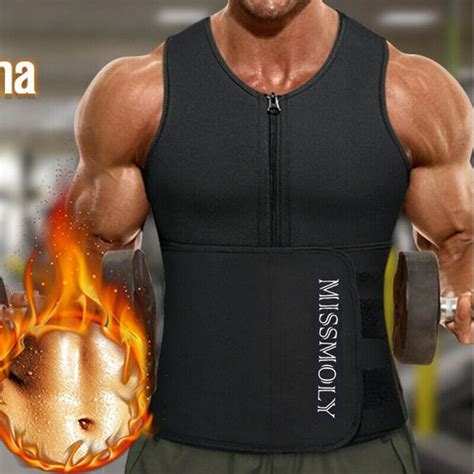 Buy Men Waist Trainer Vest Weightloss Neoprene Corset Sweat Body Shaper