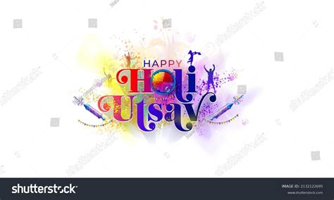 Holi Festival Creative Poster Design Children Stock Vector (Royalty ...