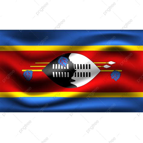 Waves 3d Vector Eswatini Flag Waving 3d Illustration Eswatini Flag