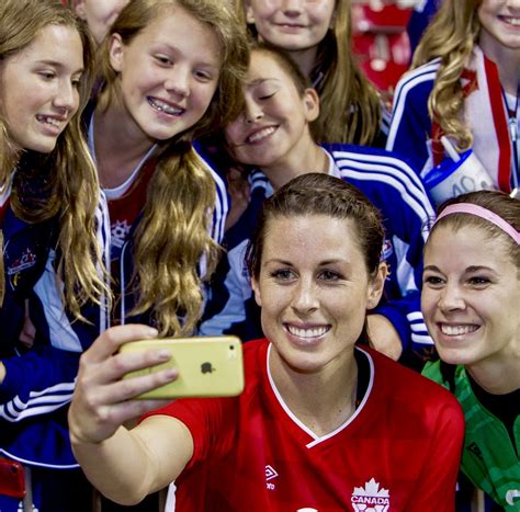 Emily Zurrer Second From Right And Stephanie Labb Right Canwnt