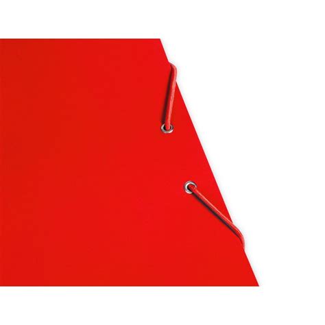 Carpeta Liderpapel Gomas Folio Solapas Carton Plastificado Color Rojo