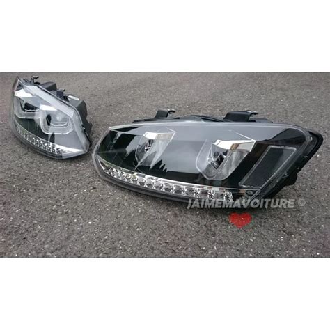 Faros Delanteros Led Vw Polo R Parpadeante Din Mico