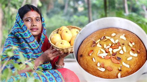 Eggless Mango Cake ১ বাটি সুজি ও ১টি আম দিয়ে অপূর্ব স্বাদের কেক