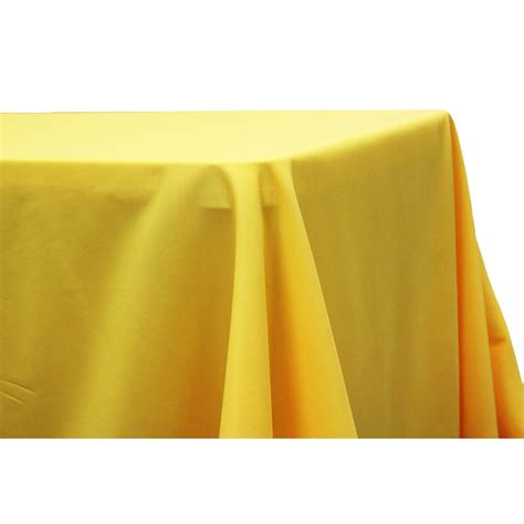 90x156 Rectangular Oblong Polyester Tablecloth Canary Yellow Cv Linens