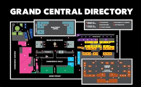 Grand Central Station Map | Station map, Grand central station, Big apple