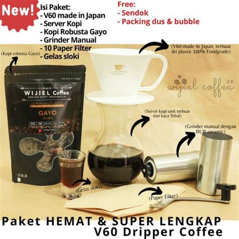 Jual Paket Hemat Dan Lengkap Alat Kopi V Alat Kopi V Dripper Coffee