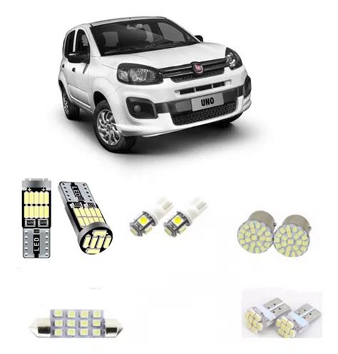 Kit Lampada Super Branca Led Fiat Uno Way 2010 Em Diante Parcelamento