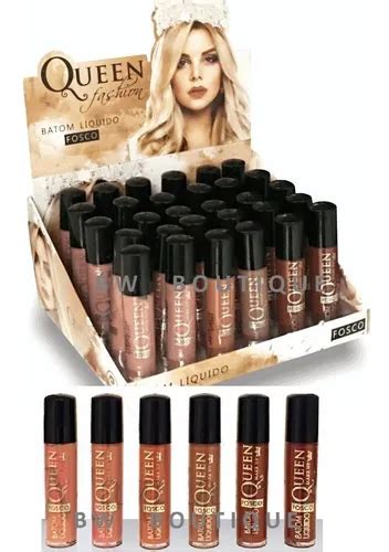 Caixa 30 Batom Queen Liquido Nude Matte Fosco Atacado Queem Frete grátis