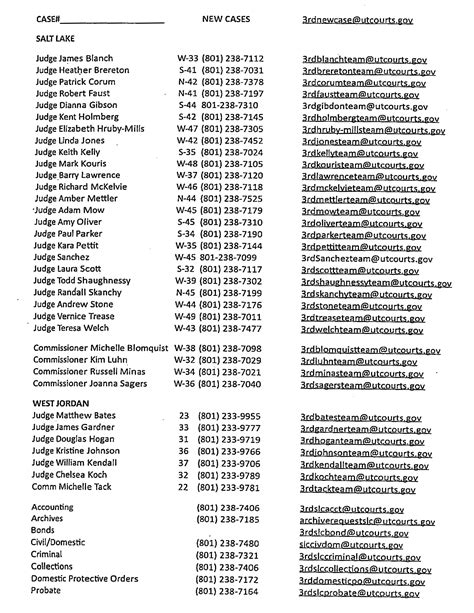 Third District Court Directory Salt Lake County Utah Rammell Law