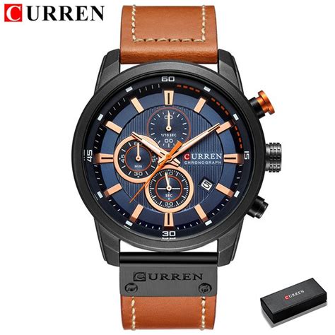 Curren Rel Gio Original Masculino De Luxo Marca Topo De Couro Casual