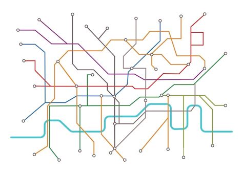 Mappa Della Metropolitana Di Londra Vettore Premium