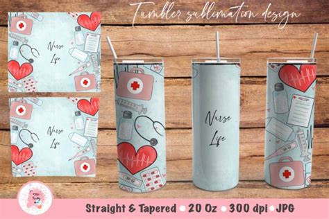 Tumbler Sublimation Nurse Bundle Png Graphic By Titi Pretty Art