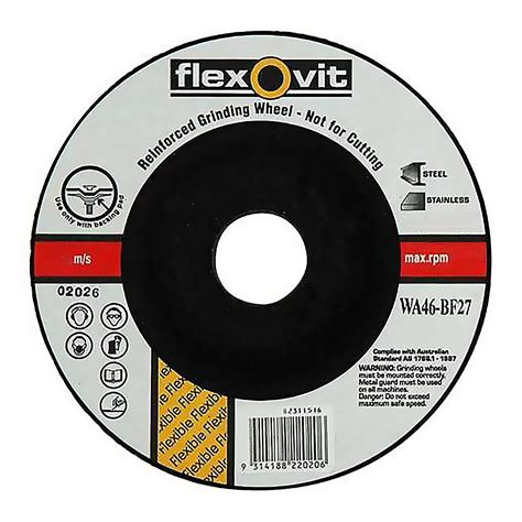 Flexovit Reinforced Flexible Metal Grinding Wheel