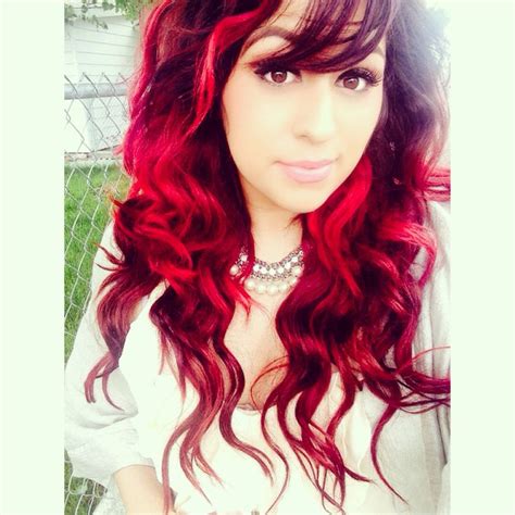 Red hair with extensions