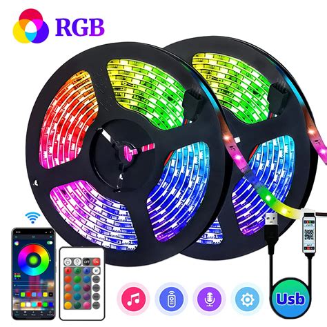 LED Strip Lights RGB 5050 5V 1M 30M 16 Million Colors RGB Led Strip