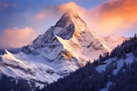 Premium Photo Explore The Majestic Allure Of Snow Capped Mountain