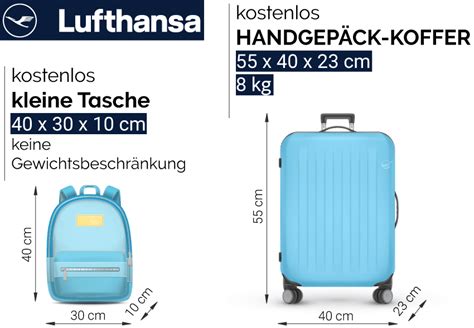 Handgepäck bei der Lufthansa Maße Kosten Update 2020