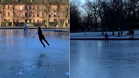 Frozen Pond Ice Skating