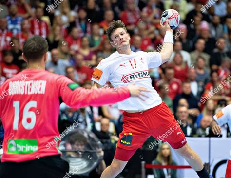 Lasse Svan Denmark during mens IHF Handball Editorial Stock Photo - Stock Image | Shutterstock