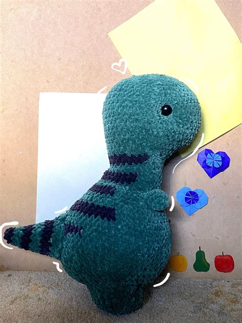 Handmade Crochet Dinosaur Plushie Etsy