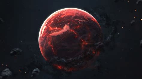 Vadim Sadovski Planet Red Digital Art Space X Wallpaper