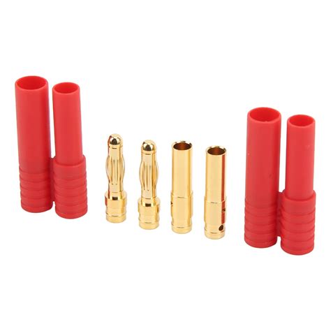 Pair Mm Banana Plug Head Gold Plated Banana Connector Adapter