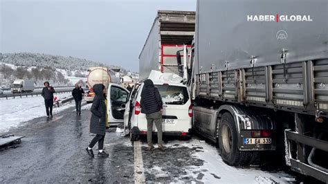 Bolu da zincirleme kaza 58 araç karıştı 10 kişi yaralandı