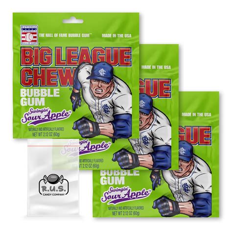 Big League Chew Swingin Sour Apple Flavored Shredded