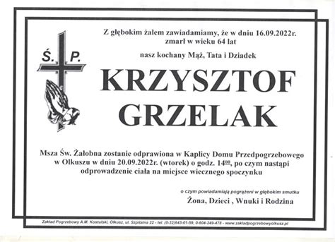 Pogrzeb śp Krzysztofa Grzelaka l 64 20 09 2022 Olkusz