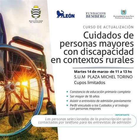 Curso de actualización Cuidados de personas mayores con discapacidad