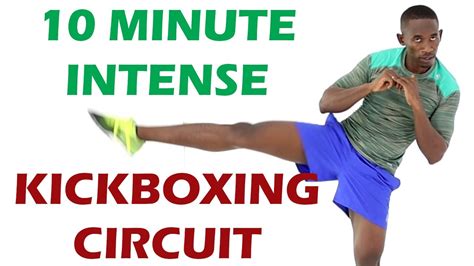 Intense Circuit Workout At Home 10 Minute Kickboxing Circuit Workout Youtube