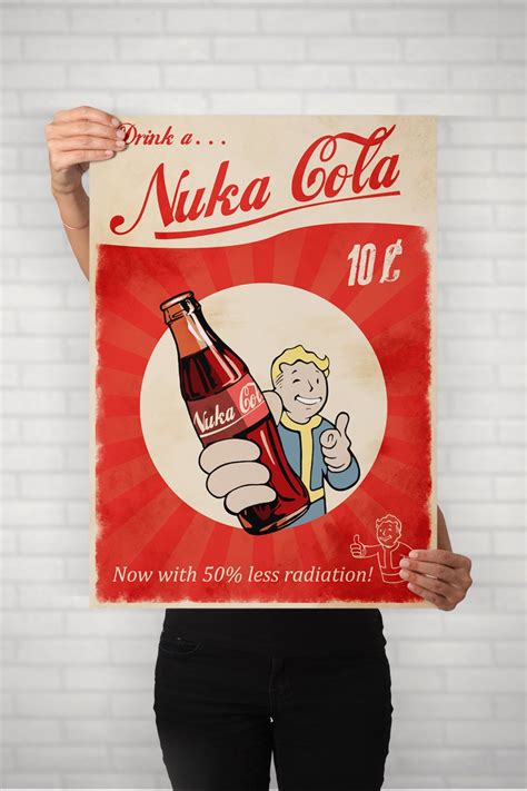 Fallout Game Poster Nuka Cola Advert Print Vault Boy Poster Etsy UK