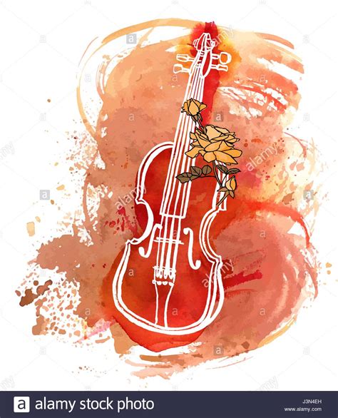 Violin Watercolor Hi Res Stock Photography And Images Alamy