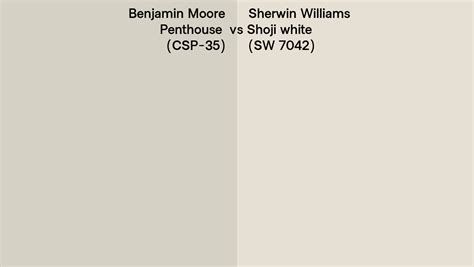 Benjamin Moore Penthouse Csp 35 Vs Sherwin Williams Shoji White Sw