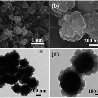 FE SEM Images Of TiO2 Colloids A B And TiO2 Beads C D