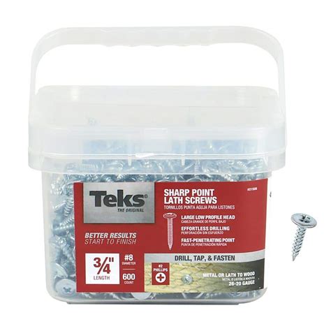 Teks X In Phillips Truss Head Sharp Point Lath Screws Pack