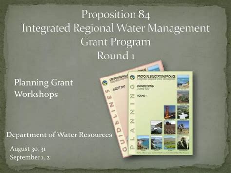 Ppt Proposition Integrated Regional Water Management Grant Program