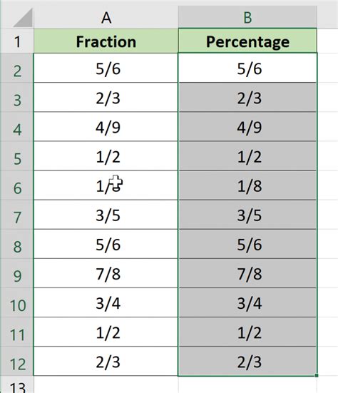 How To Format Fractions To Percentages In Excel Sheetaki