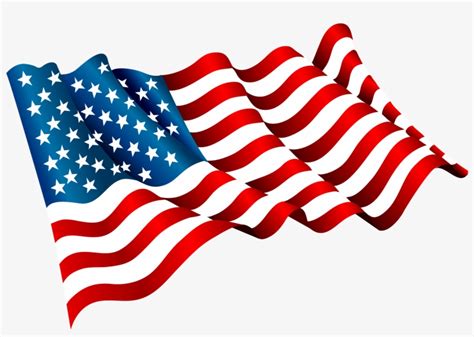 Flag Of The United States Clip Art American Flag Flying Vector Png