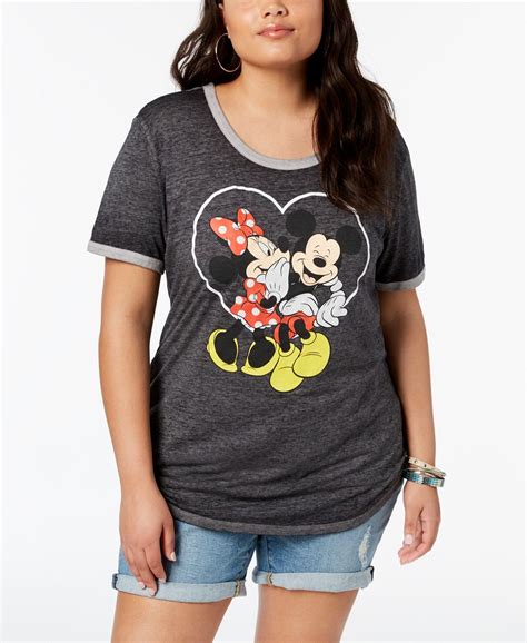 Disney Plus Size Mickey And Minnie Mouse T Shirt Plus Sizes Tops Macy