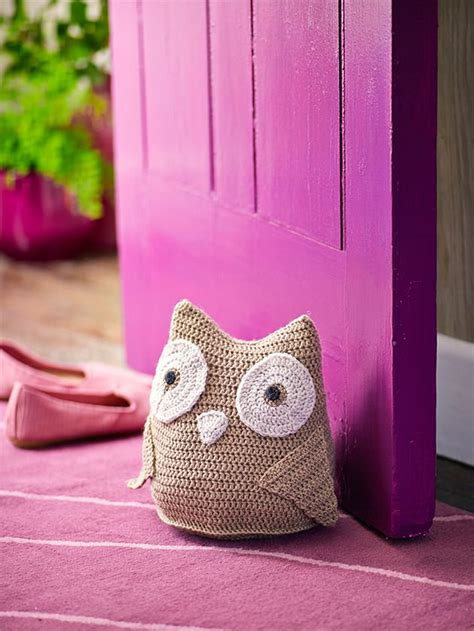 How To Make A Crochet Owl Doorstop Owl Doorstop Crochet Owl Owl