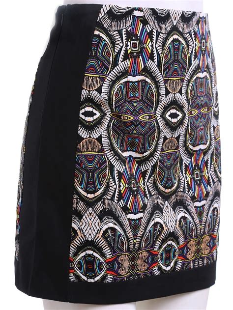 Aztec Print Skirt With Zipper Sheinsheinside