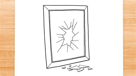 How To Draw Broken Mirror Youtube