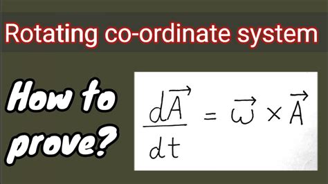 Rotating Coordinate System Classical Mechanics BSC YouTube