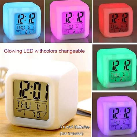 【hot】led Digital Alarm Clock Backlight Snooze Mute Calendar Desktop