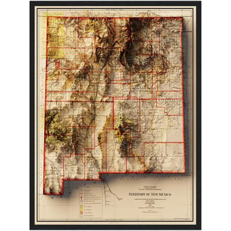 New Mexico Map 1903 Topographic Map Of New Mexico Geoartmaps