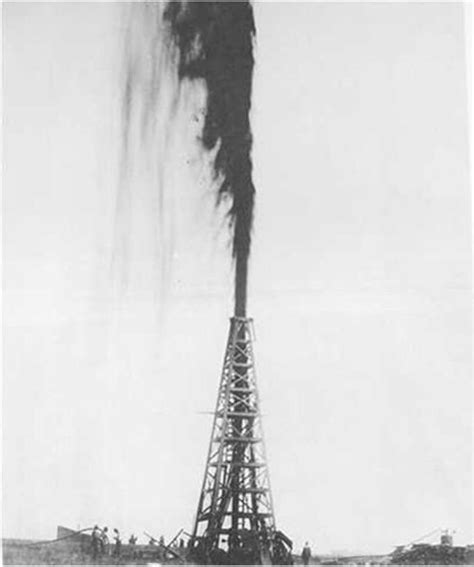 The Lucas Gusher at Spindletop Oil Field, Texas. The discovery of oil ...