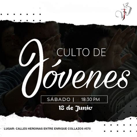 CULTO DE JÓVENES Logos de iglesias Carteles cristianos Clases de