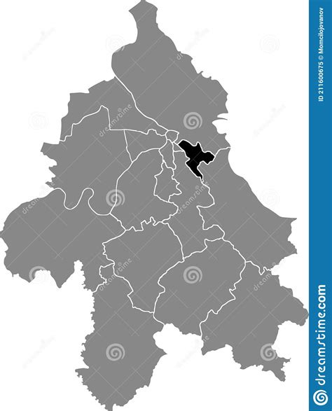 Location Map of the Zvezdara Municipality of Belgrade, Serbia Stock ...