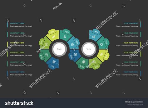 World Map Pie Chart Data Visualization Stock Vector Royalty Free